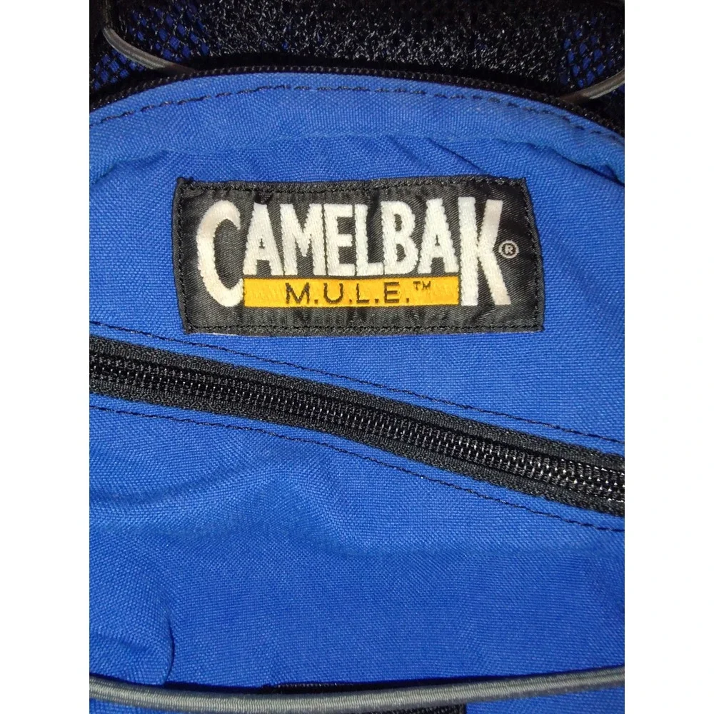 CamelBak MULE Hydration Pack Blue Black Hiking Biking Backpack No Bladder